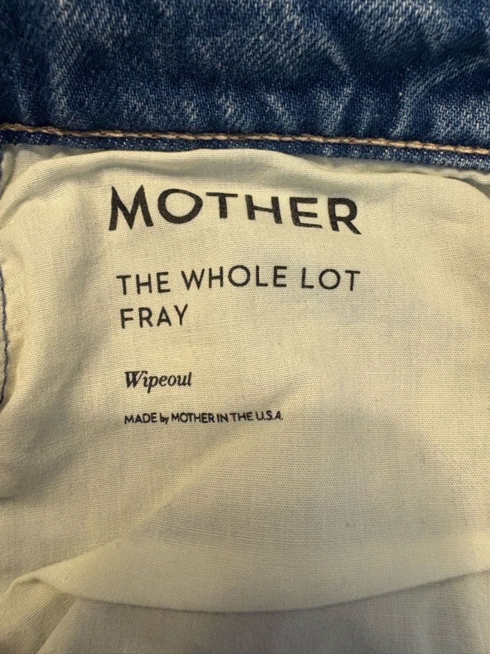 Mother The Whole Lot Fray Shorts Womens 29 Blue Denim Cutoff Long Raw Hem - Picture 7 of 9